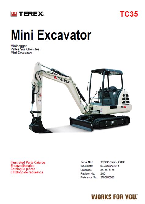 manuals for terex mini excavators|terex parts catalogue.